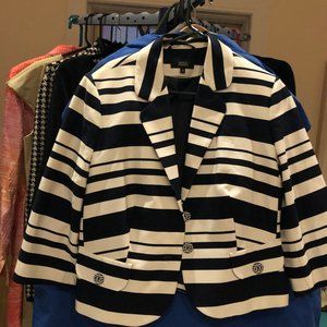 Marks and Spencer Navy and Cream Blazer Jacket